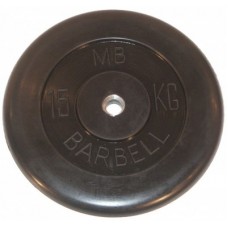 Диск обрезиненый черный MB Barbell MB26-15