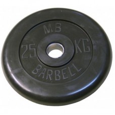 Диск обрезиненый черный MB Barbell MB50-25